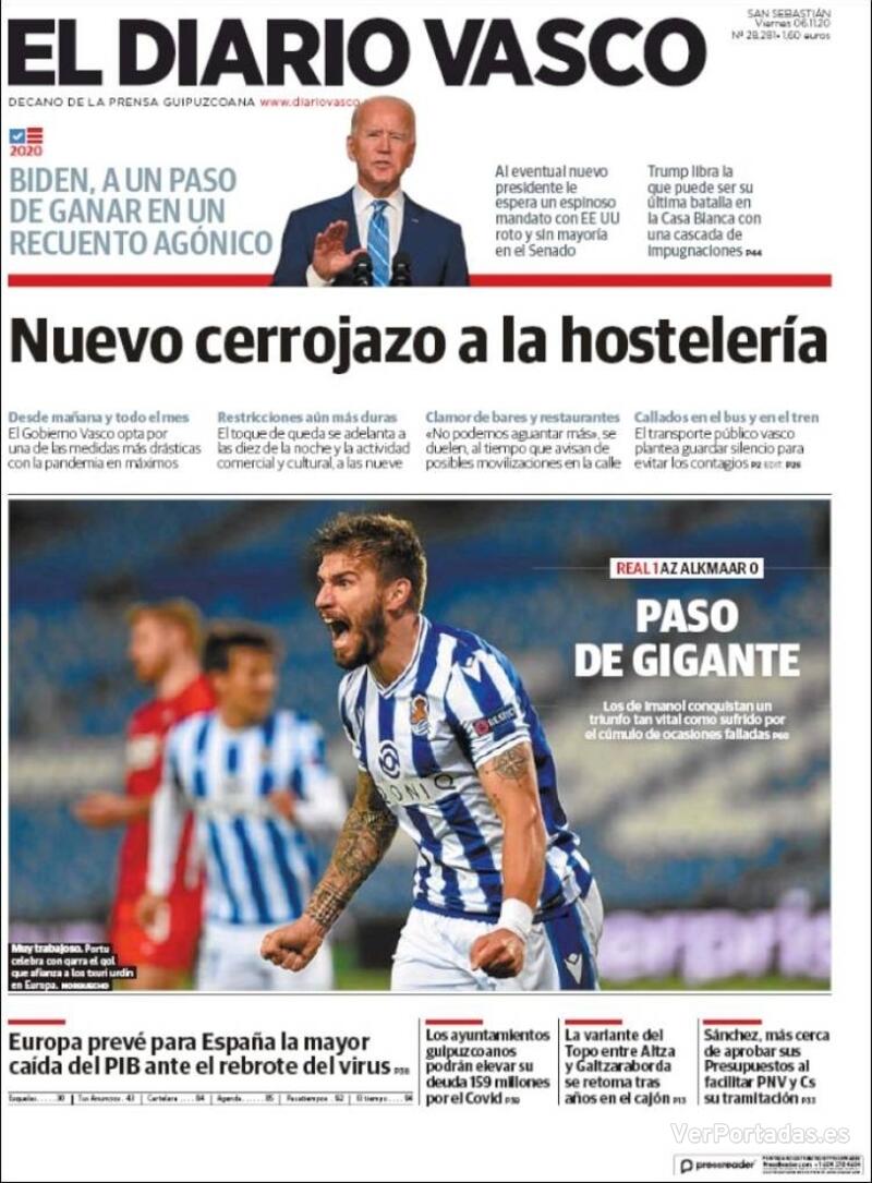 Portada El Diario Vasco Viernes De Noviembre De