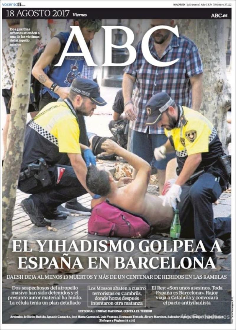 Portada La Vanguardia 2017-08-18