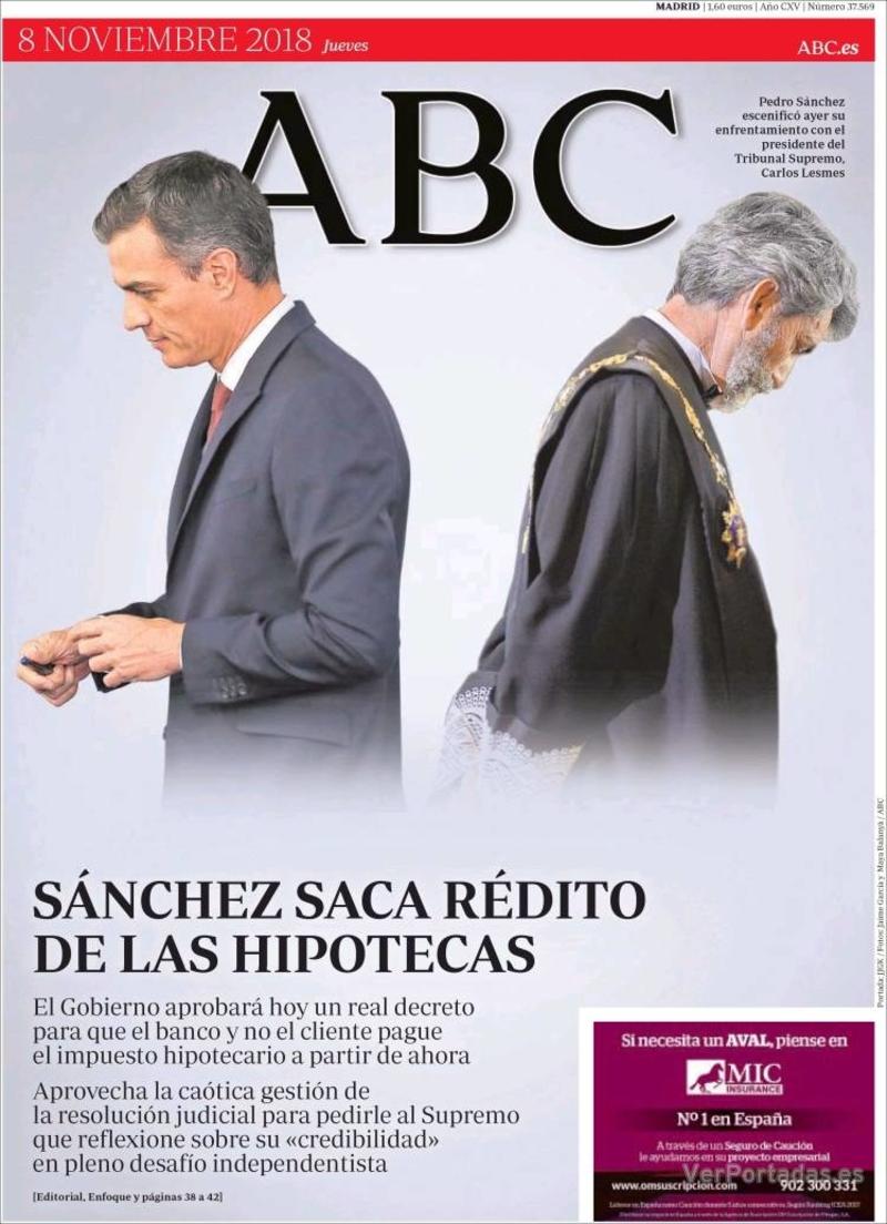 Portada ABC 2018-11-09