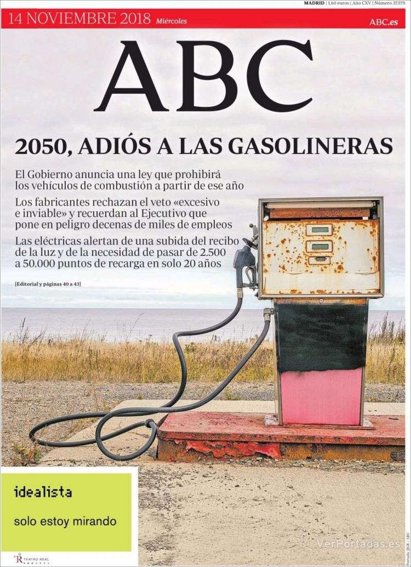 Portada ABC 2018-11-15