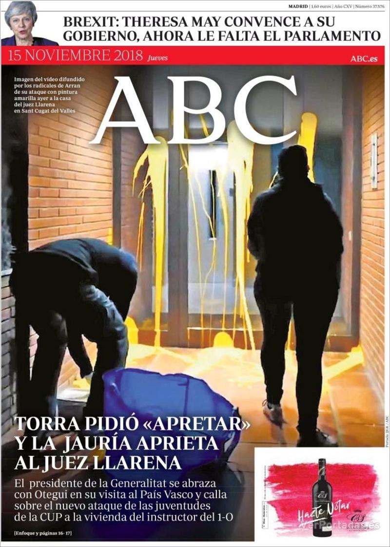 Portada ABC 2018-11-16