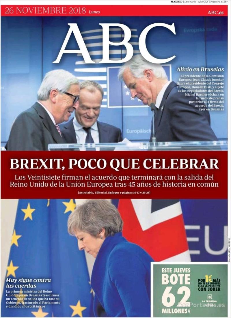 Portada ABC 2018-11-27