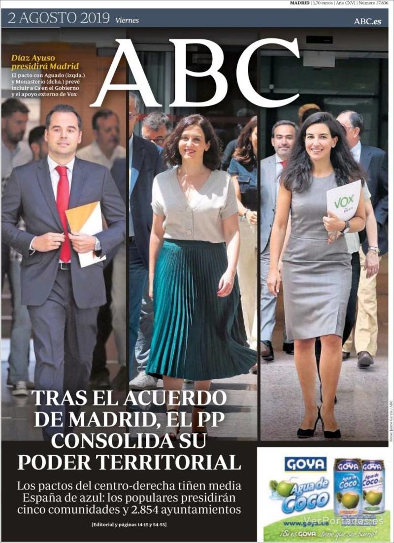 Portada ABC 2019-08-03