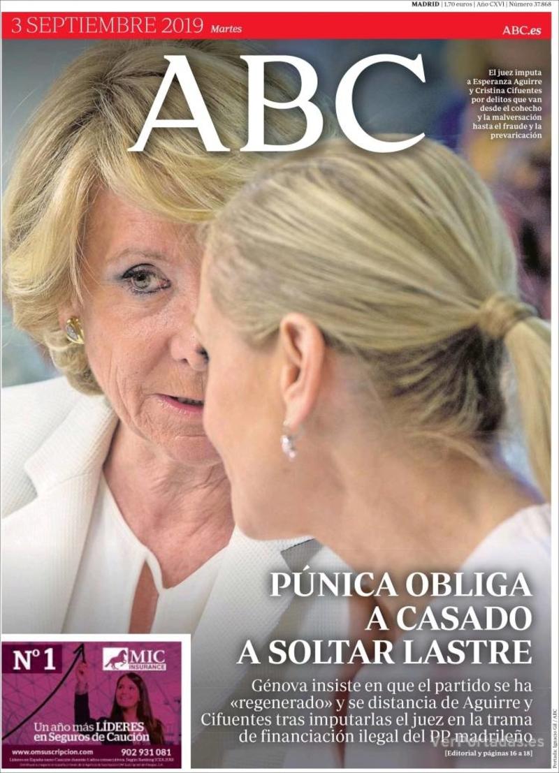 Portada ABC 2019-09-04