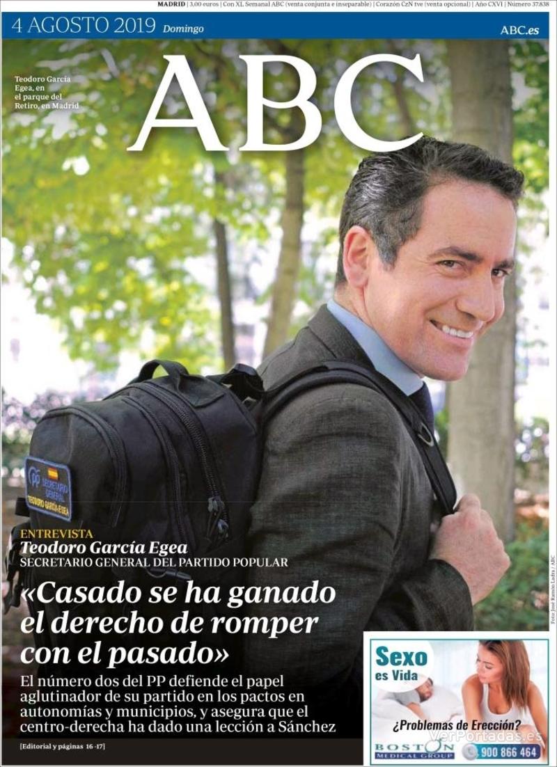 Portada ABC 2019-08-05
