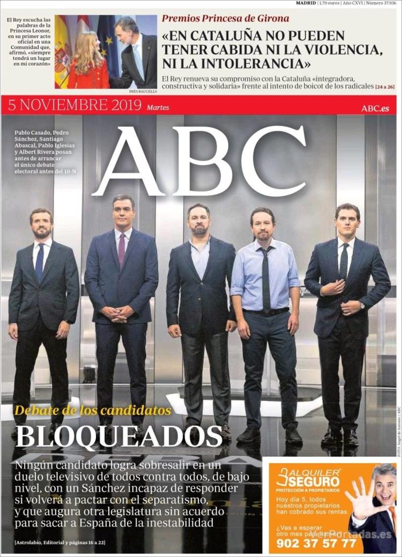 Portada ABC 2019-11-06