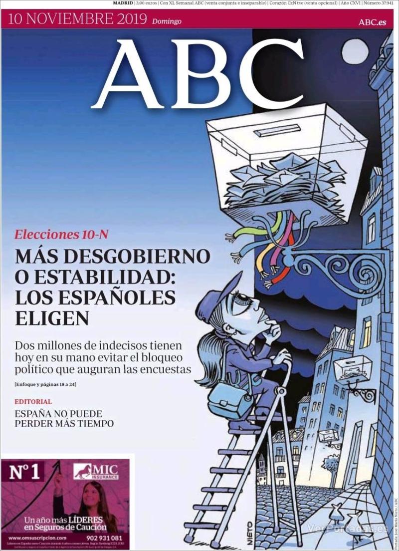 Portada ABC 2019-11-11