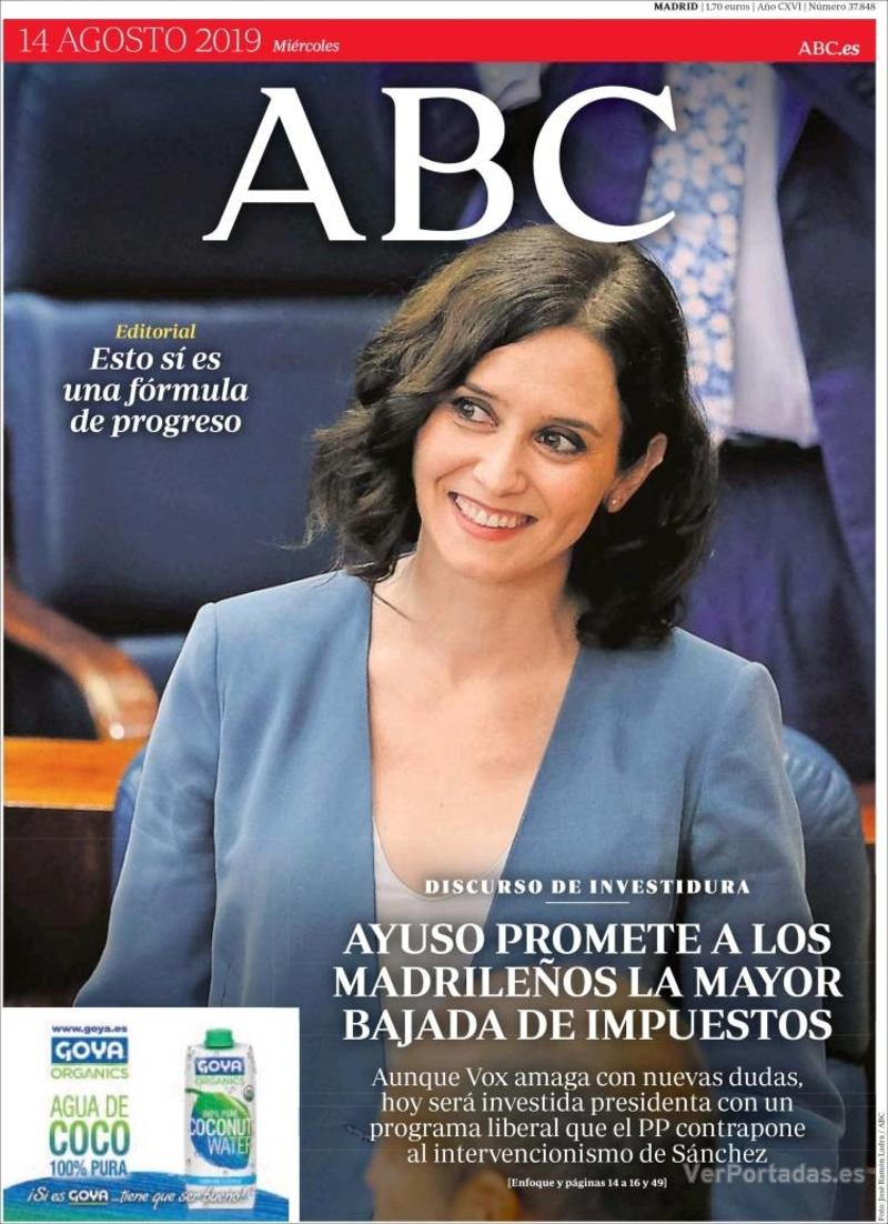 Portada ABC 2019-08-15