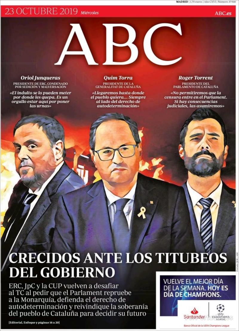 Portada ABC 2019-10-24
