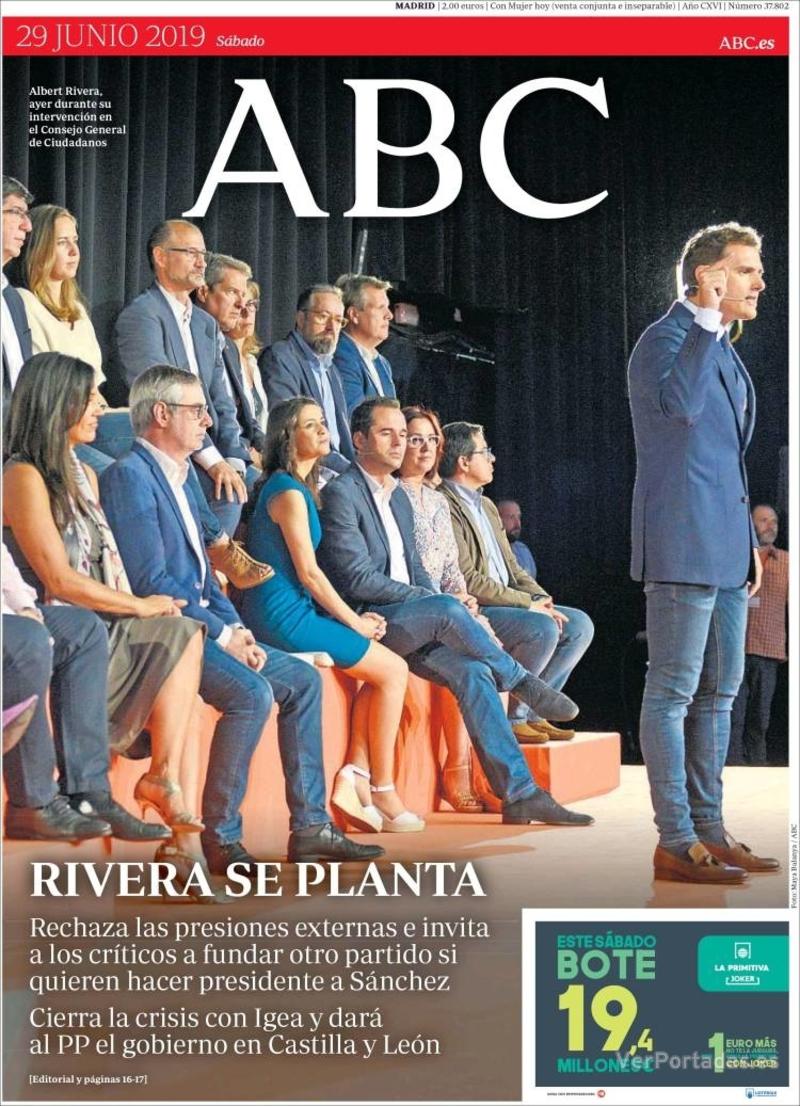 Portada ABC 2019-06-30