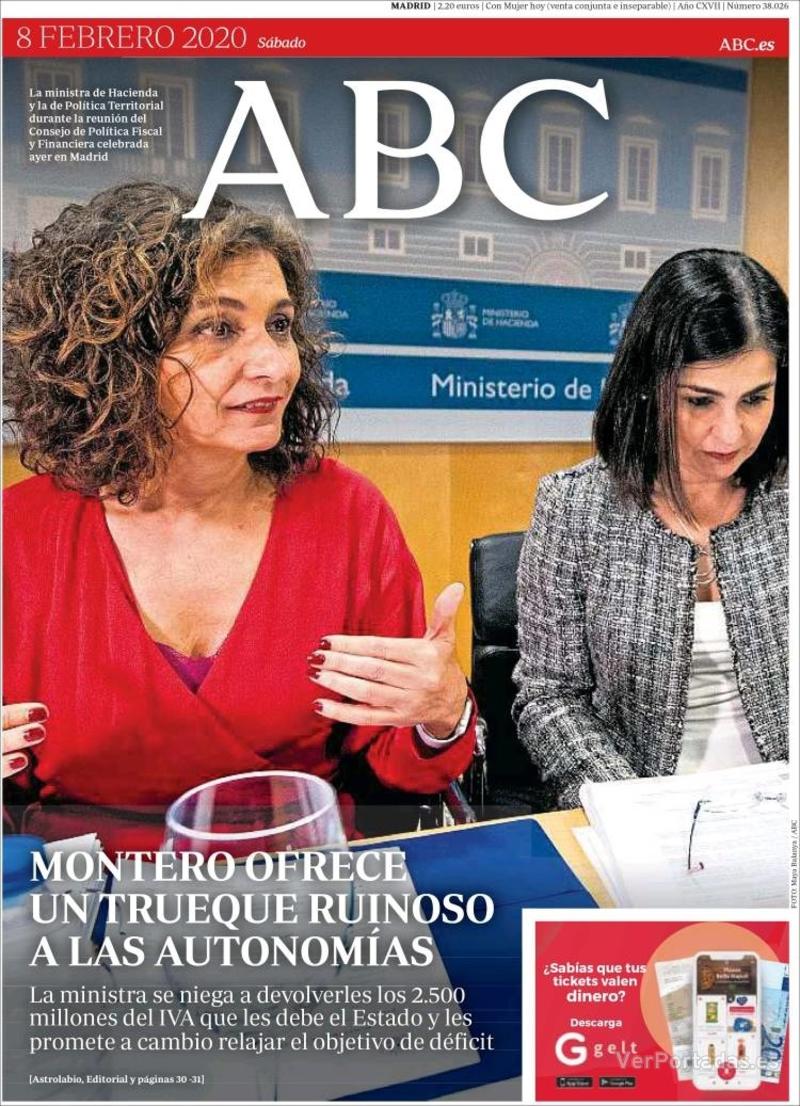 Portada ABC 2020-02-09