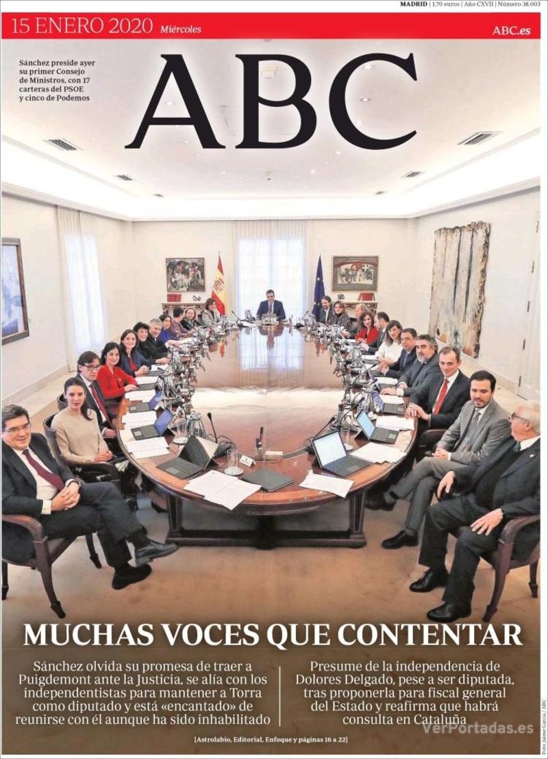 Portada ABC 2020-01-16