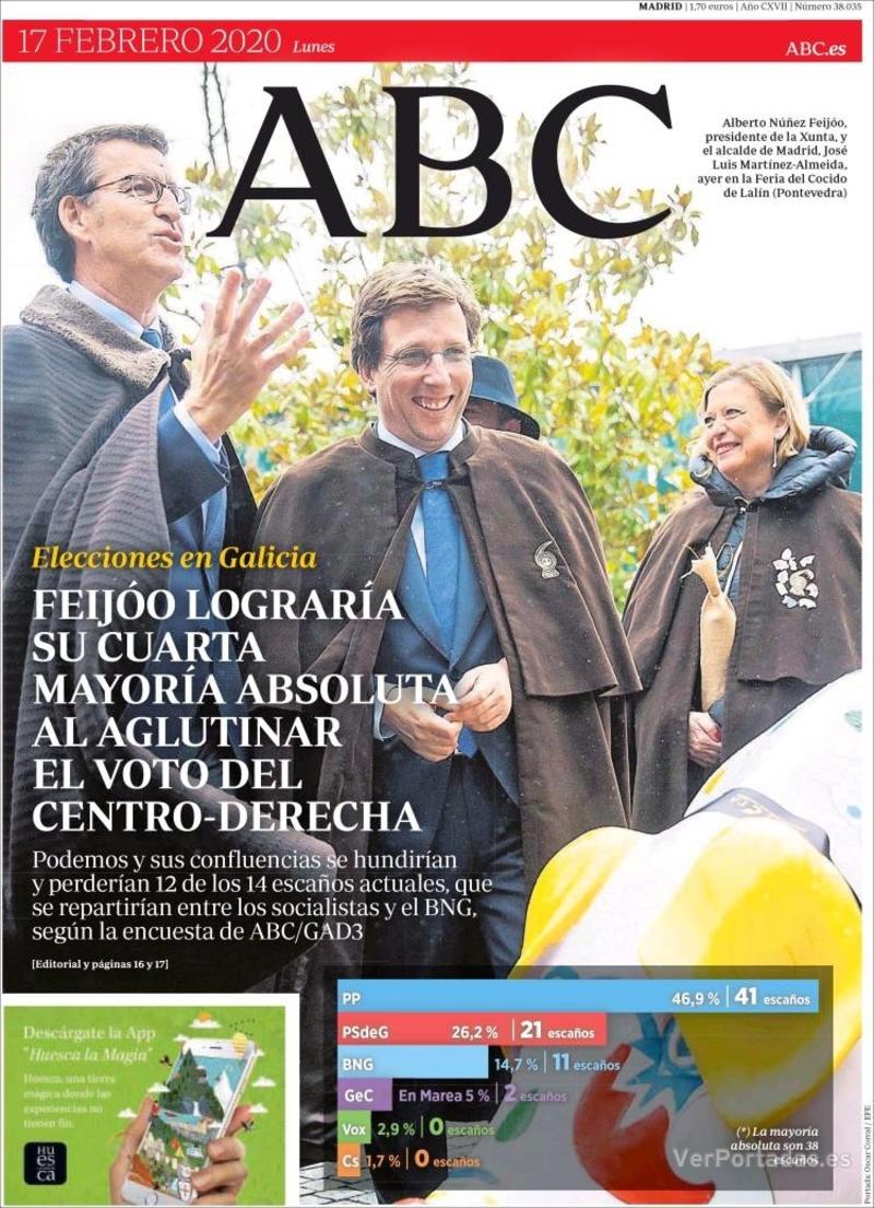 Portada ABC 2020-02-18