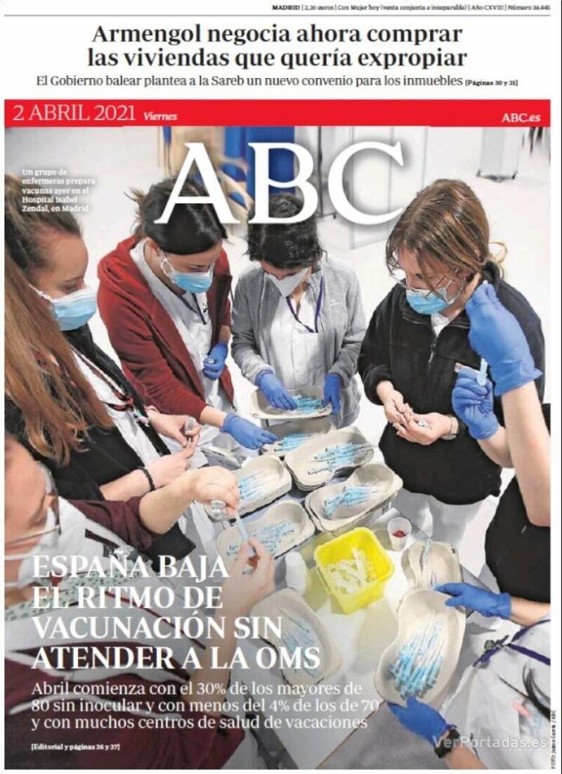 Portada ABC 2021-04-03