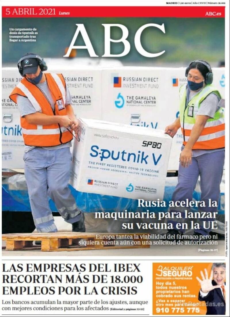 Portada ABC 2021-04-06