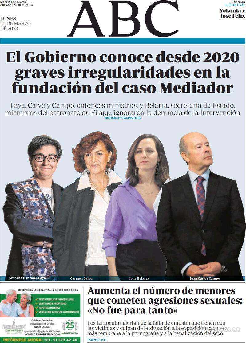 Portada ABC 2023-03-21