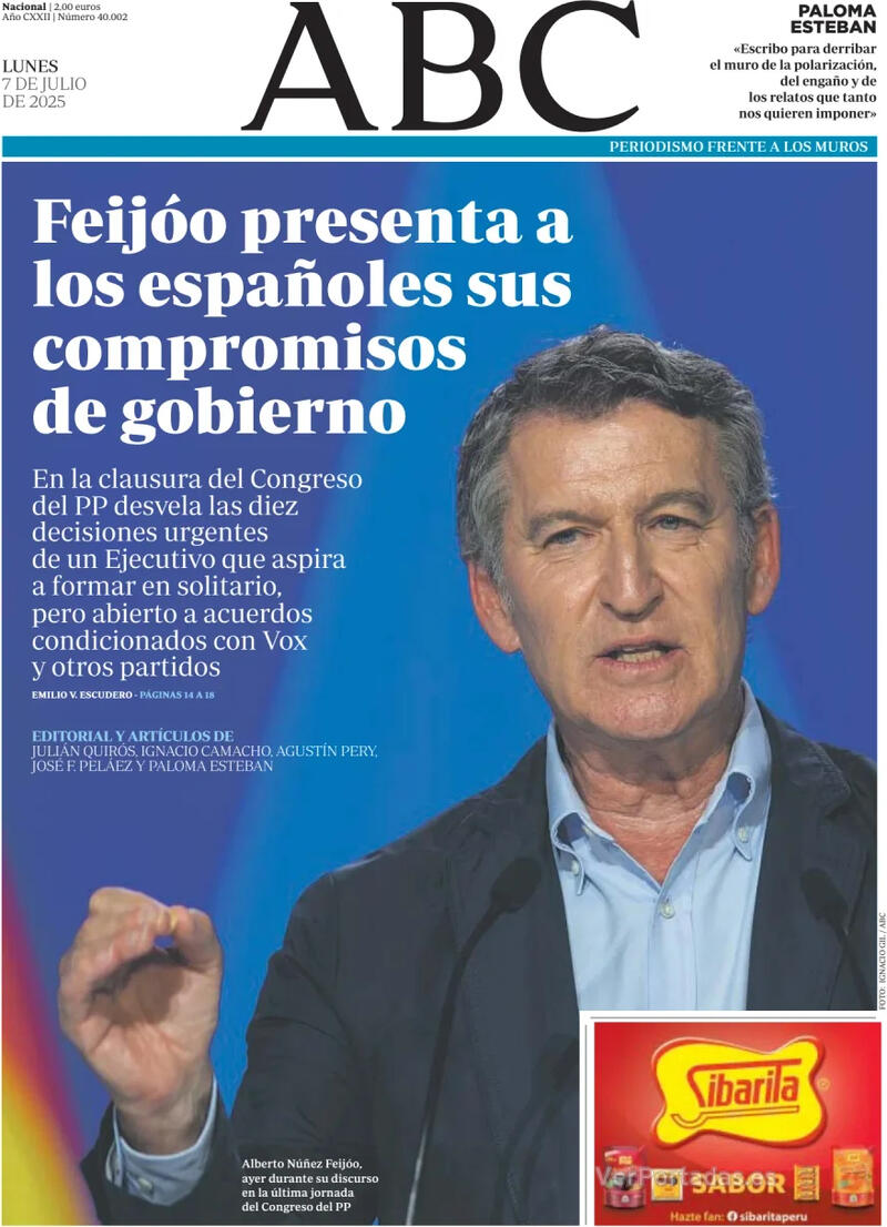 Portada La Vanguardia 2025-07-07