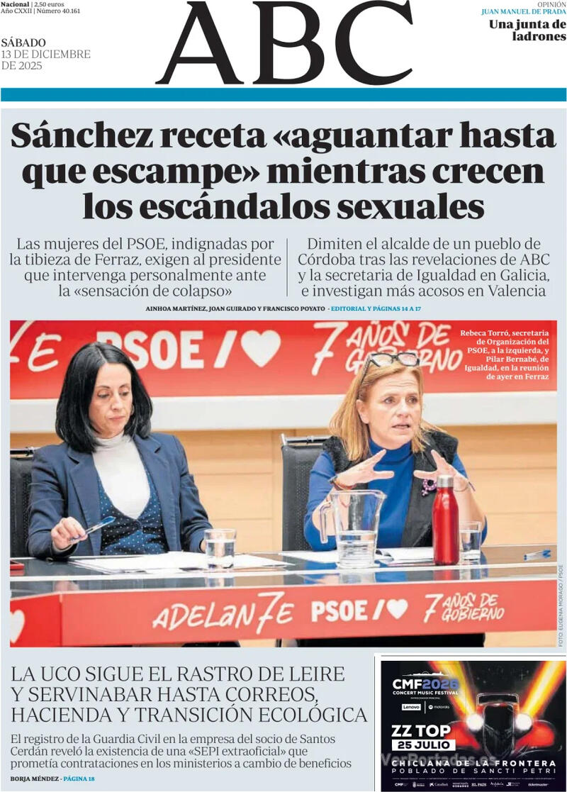 Portada La Vanguardia 2025-12-13