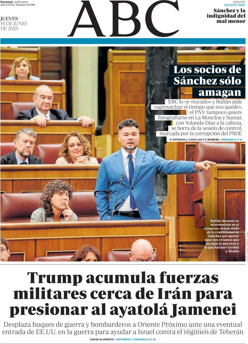 Portada La Vanguardia 2025-06-19
