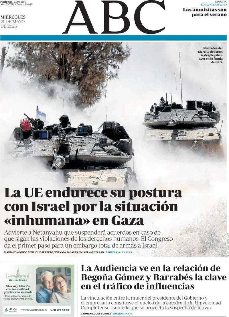 Portada La Vanguardia 2025-05-21