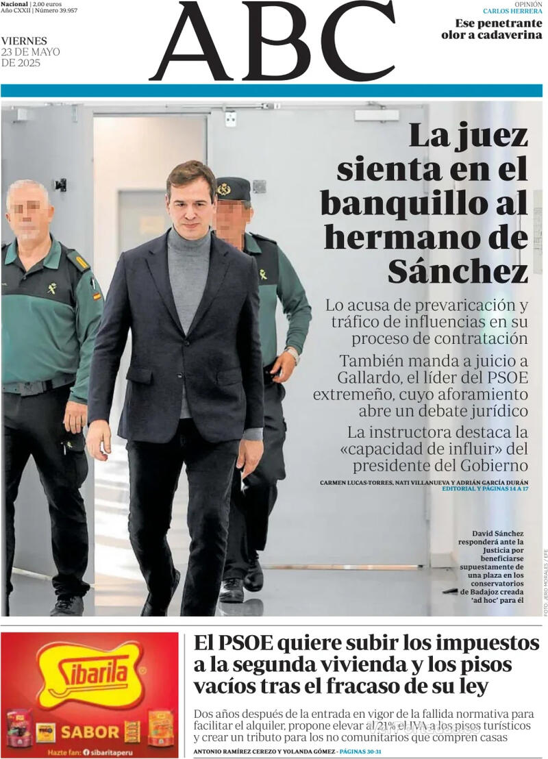 Portada La Vanguardia 2025-05-23