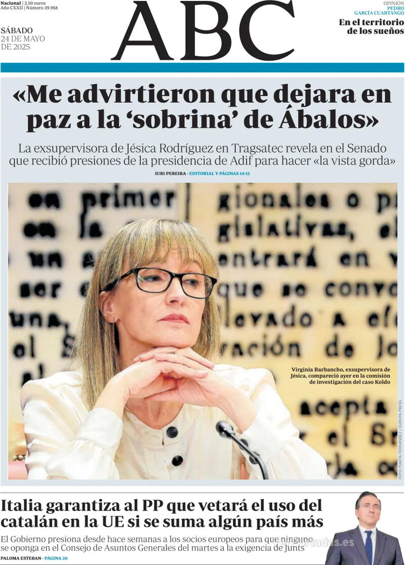 Portada La Vanguardia 2025-05-24