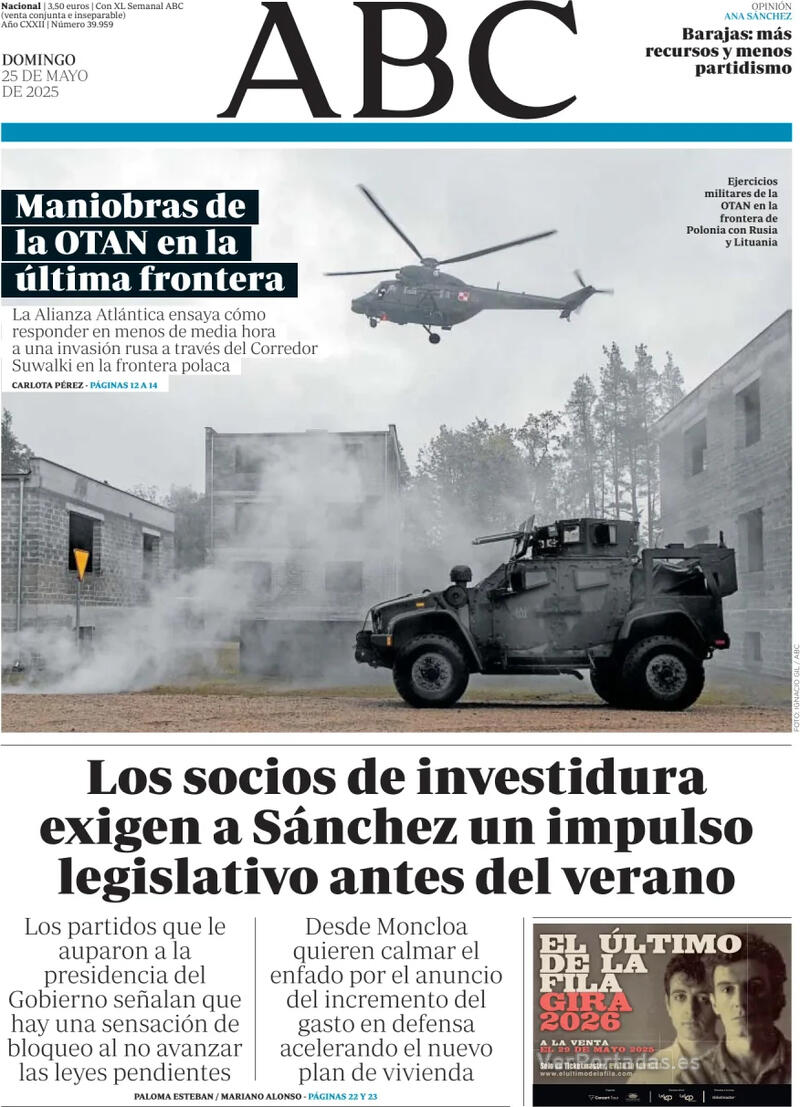 Portada La Vanguardia 2025-05-25