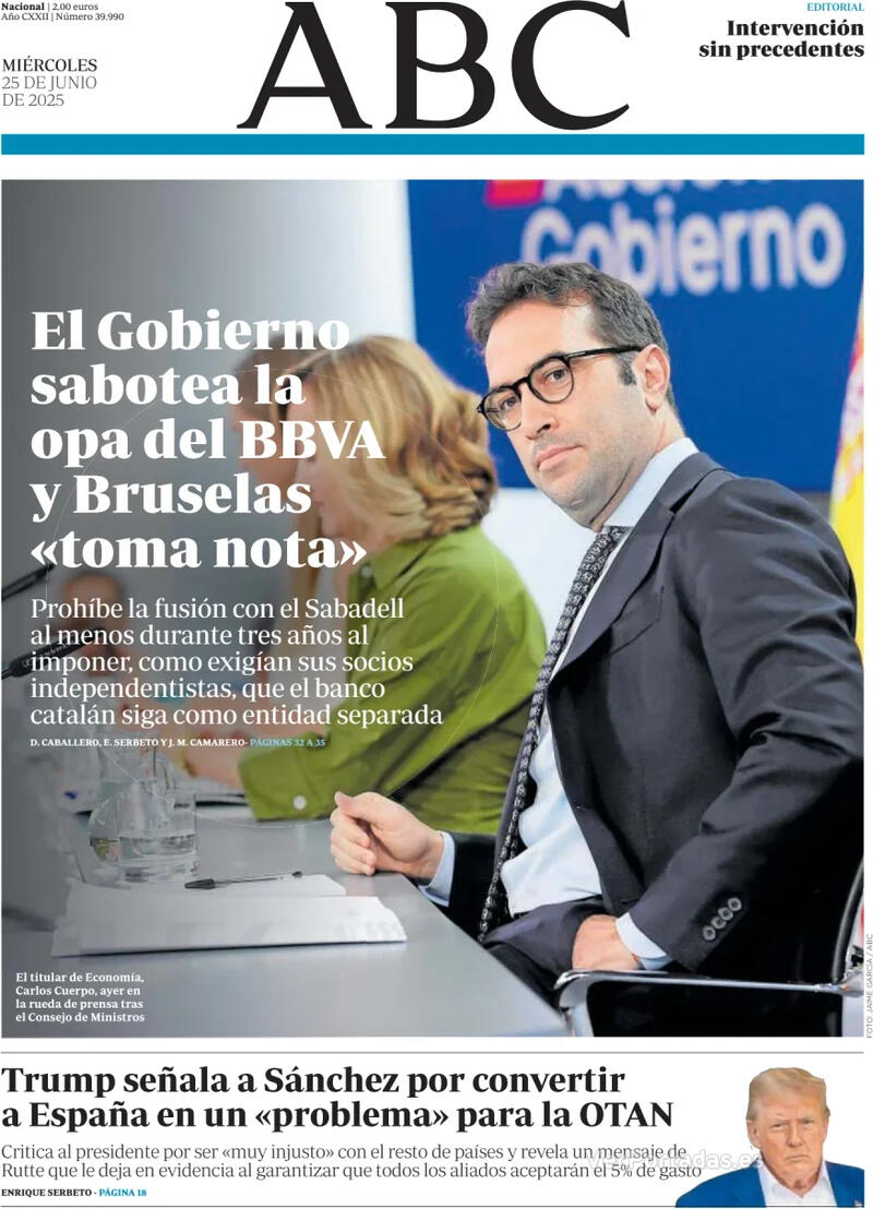 Portada La Vanguardia 2025-06-25