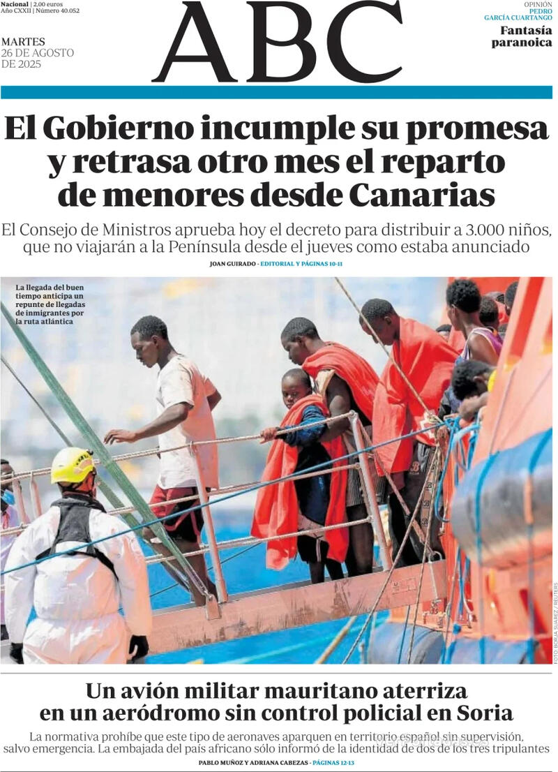 Portada La Vanguardia 2025-08-26