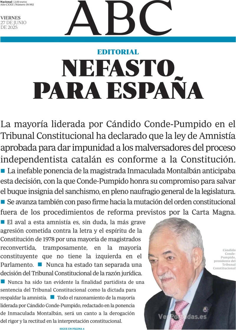Portada La Vanguardia 2025-06-27