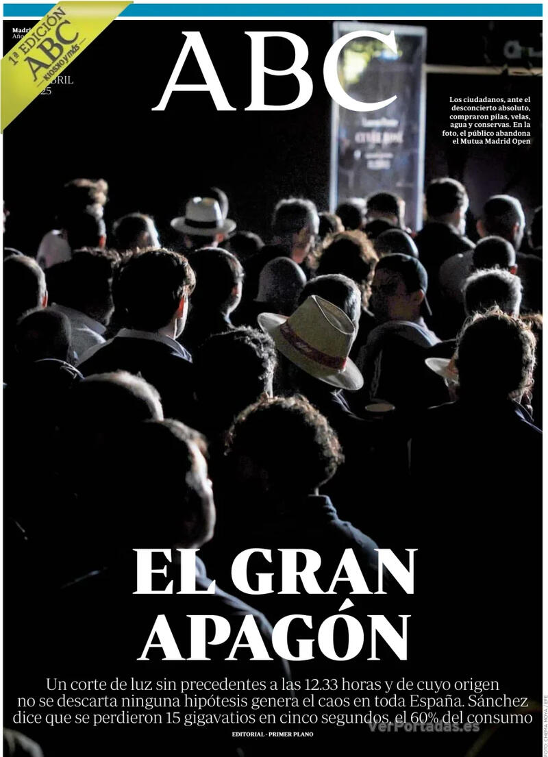 Portada La Vanguardia 2025-04-29