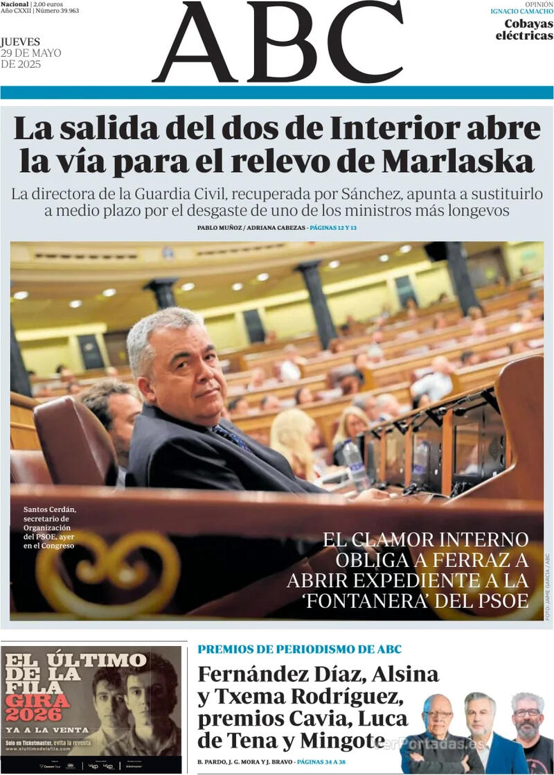 Portada La Vanguardia 2025-05-29