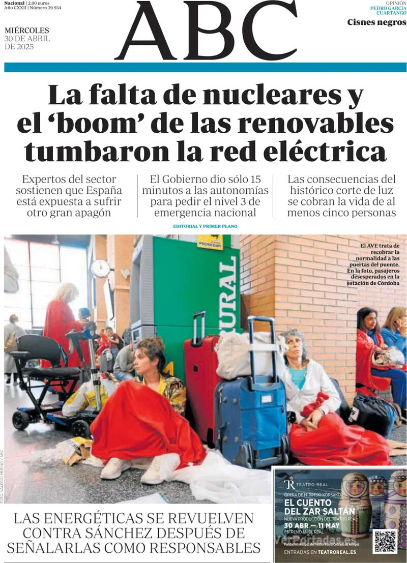 Portada La Vanguardia 2025-04-30