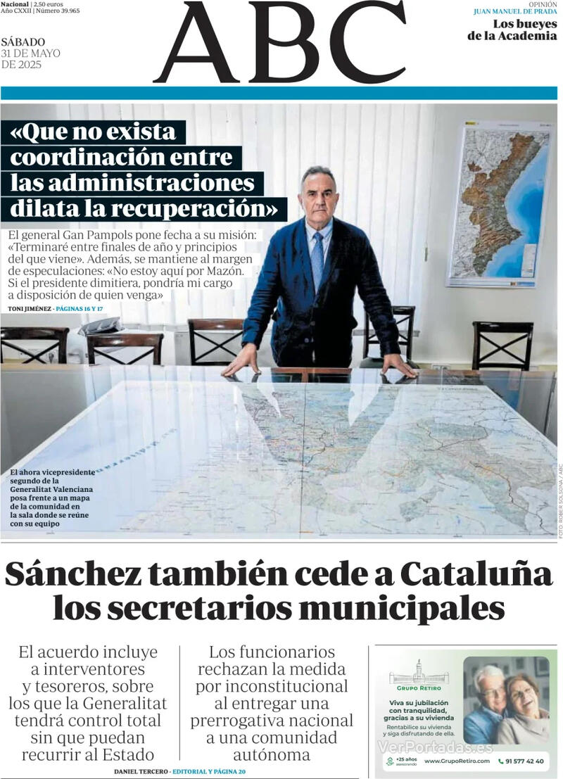 Portada La Vanguardia 2025-05-31