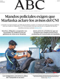 Portada ABC 2026-08-27