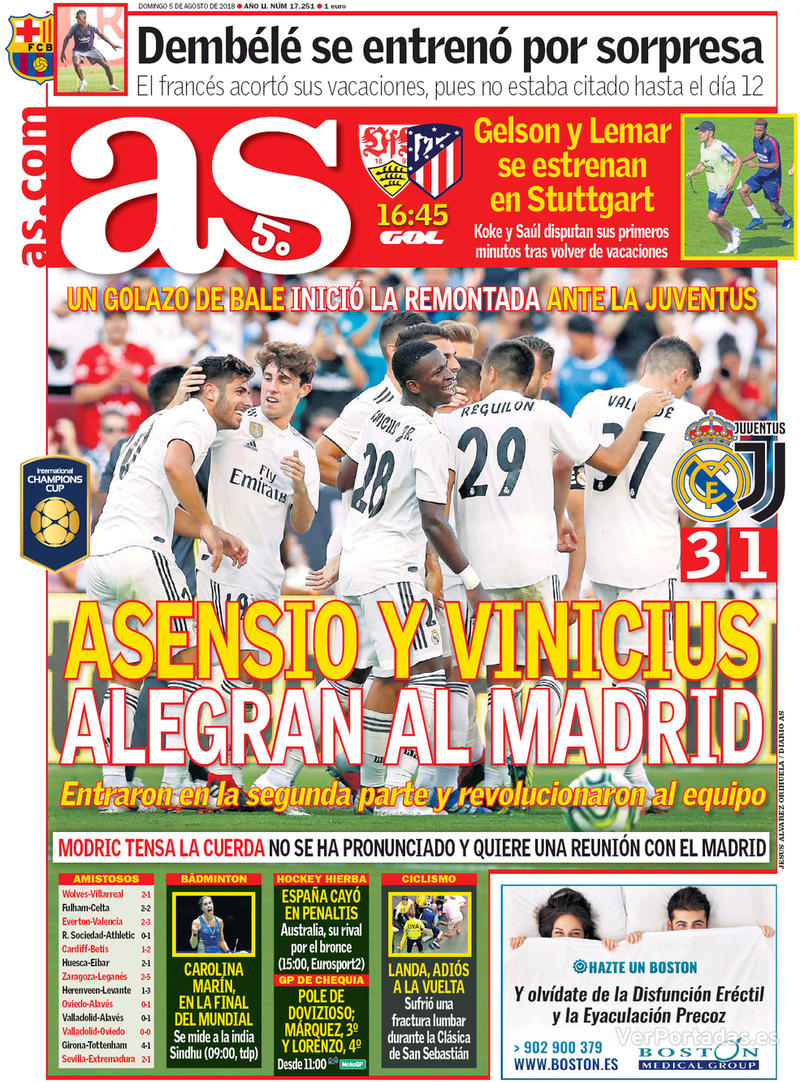 Portada Sport 2018-08-05