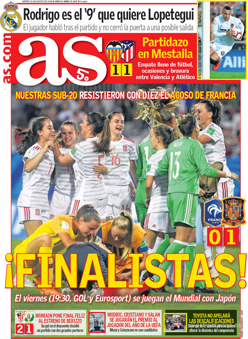 Portada Sport 2018-08-21