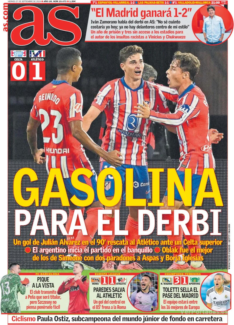 PORTADAS PRENSA DEPORTIVA VIERNES 27 SEPTIEMBRE 2024 Portada-periodico-as-27-09-2024-45f0adc1