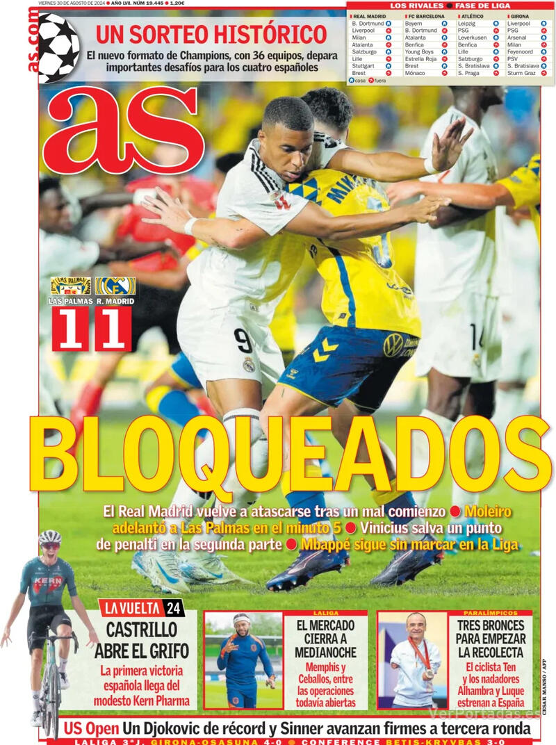 PORTADAS PRENSA DEPORTIVA VIERNES 30 DE AGOSTO Portada-periodico-as-30-08-2024-7e8521a4