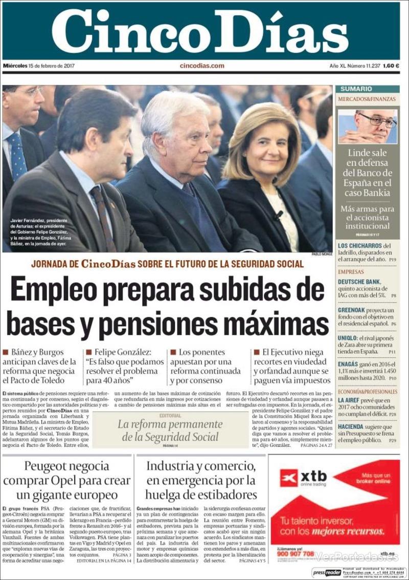 Portada El Economista 2017-02-15