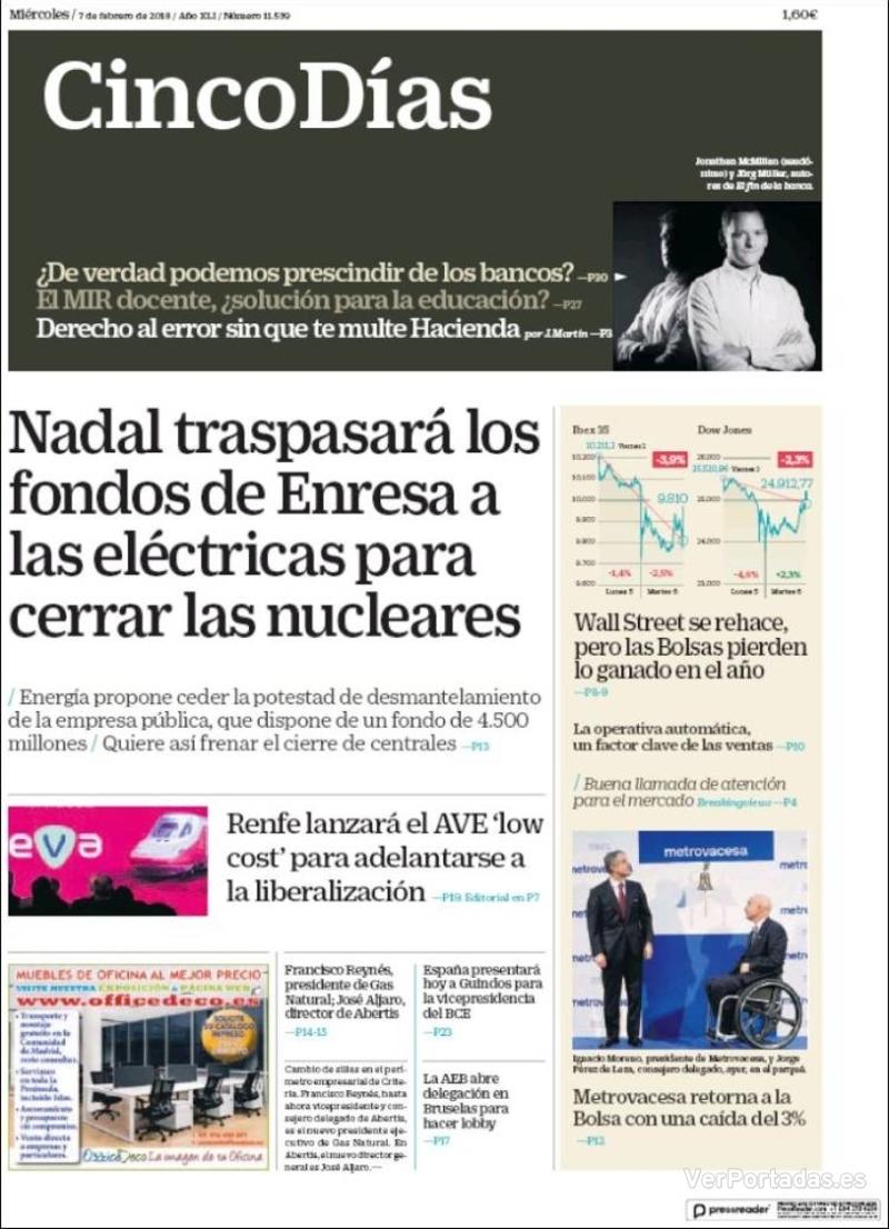 Portada El Economista 2018-02-07