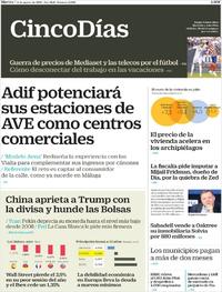 Portada Cinco Días 2019-08-06