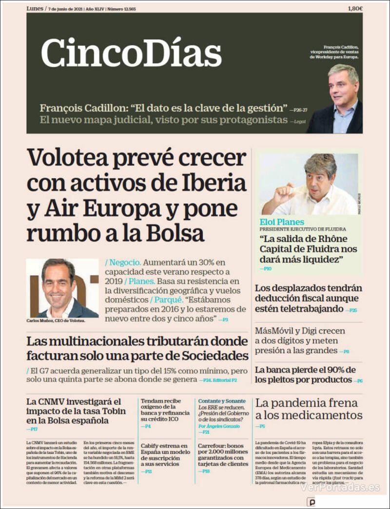 Portada El Economista 2021-06-07