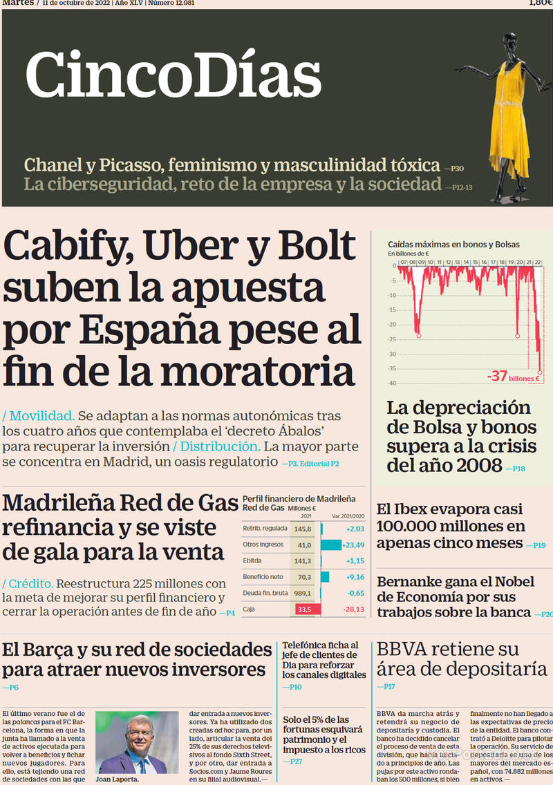 Portada Cinco Días 2022-10-12