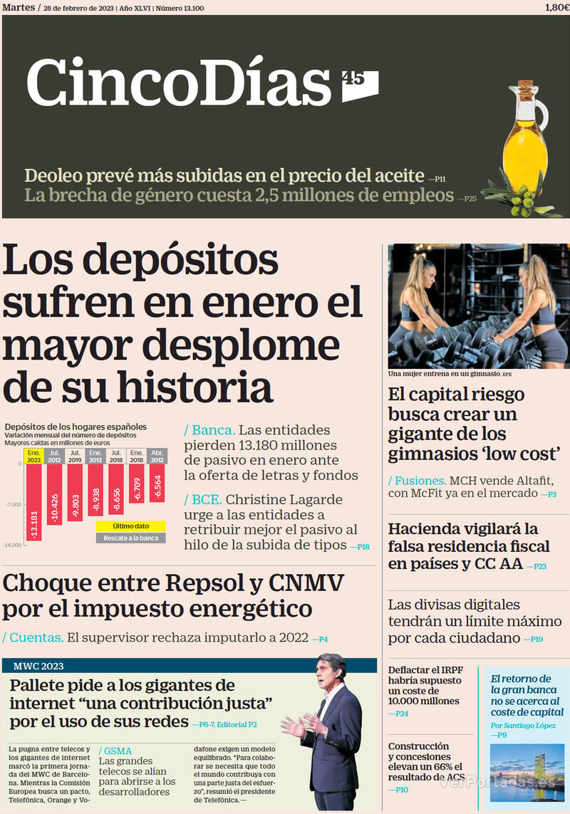 Portada Cinco Días 2023-03-01