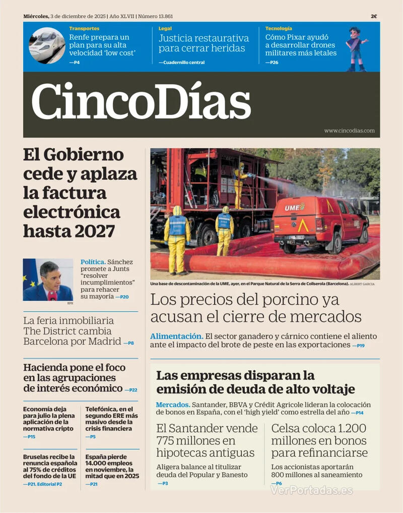 Portada El Economista 2025-12-03