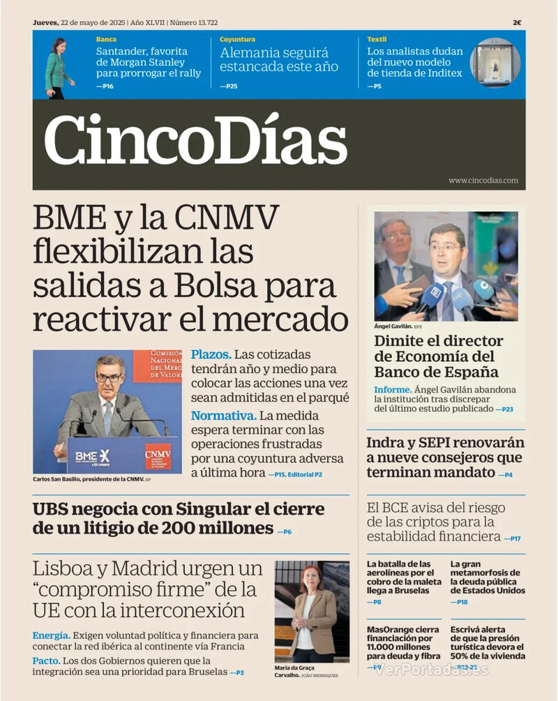 Portada El Economista 2025-05-22