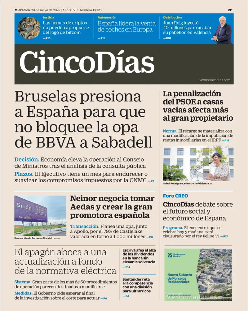 Portada El Economista 2025-05-28