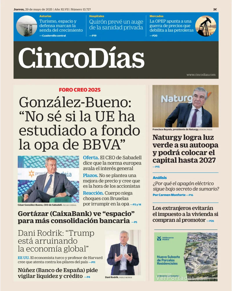 Portada El Economista 2025-05-29