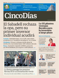 Portada Cinco Días 2025-10-01